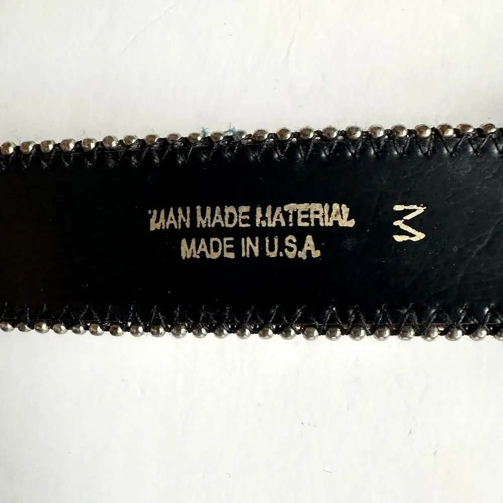 Vintage Tapestry Belt Womens Medium Mixed Prints Colorblock Boho 90s